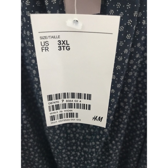 Brand new H&M+ dark blue patterned jersey . - Picture 4 of 5